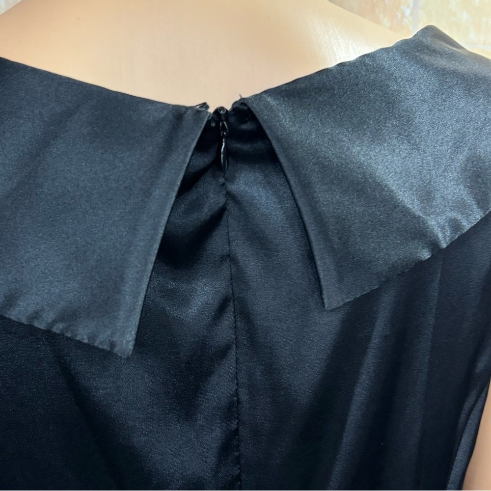 Onyx Nite Satin Dark Green Midi Dress - Picture 6 of 11